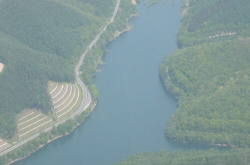 비행기에서 보는 북해도 아사히카와