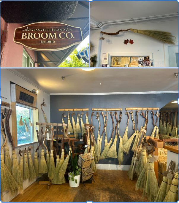 Broom Co라는 그랜빌 아일랜드 빗자루 가게