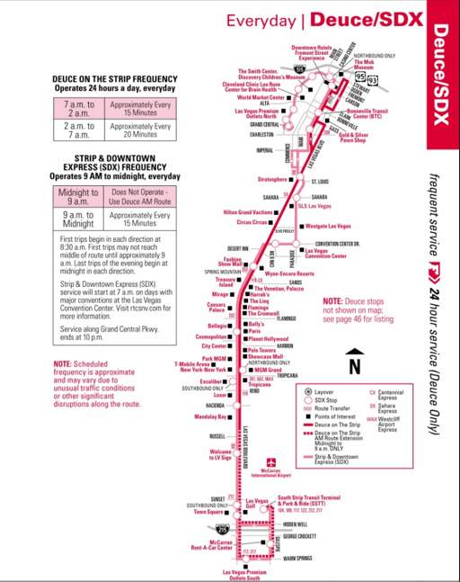 라스베가스 버스 노선도