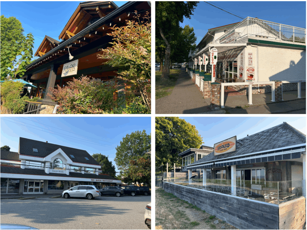 크레센트 비치(Crescent Beach)의 상점과 식당