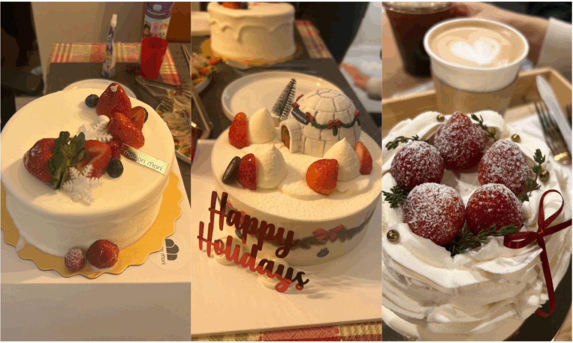 딸기케이크가 3개