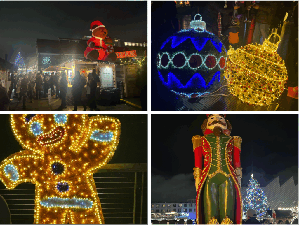 십야드 크리스마스 마켓의 아름다운 장식들