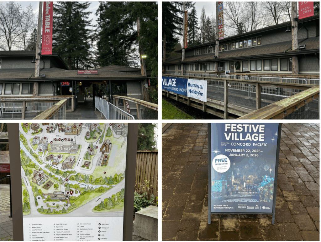 버나비 빌리지 뮤지엄 입구와 안내