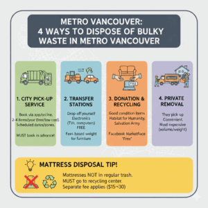 광역 밴쿠버의 대형 폐기물 처리 방법