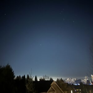 밴쿠버의 겨울 밤하늘 -오로라를 보고싶었지만