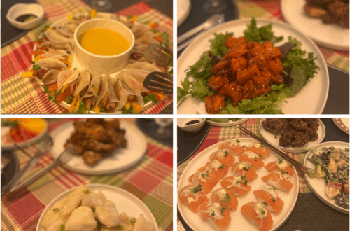 연말 파티 행복한 한 상 차림