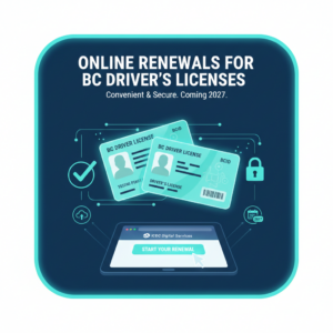 BC주 운전면허증 온라인 갱신 실시 (2027년부터)