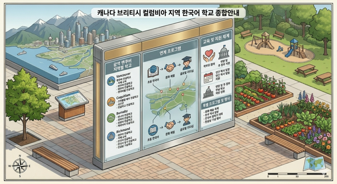 광역 밴쿠버 지역의 한글학교 안내