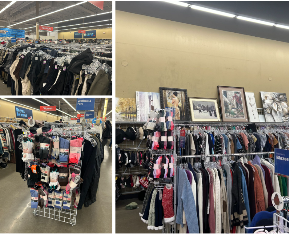 Value Village의 의류 코너