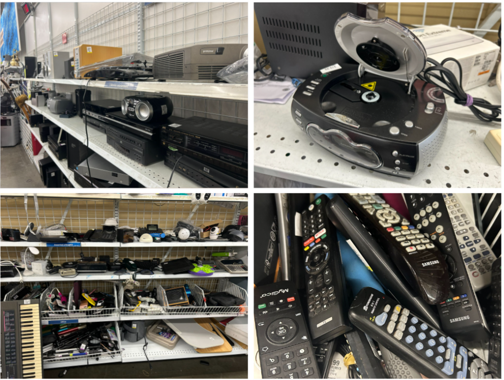 Value Village의 전자 제품 코너