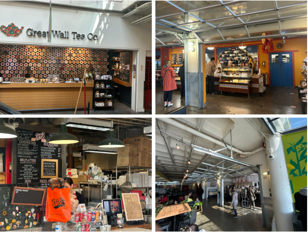 리버 마켓 1층 밴쿠버 차가게와 푸드코트