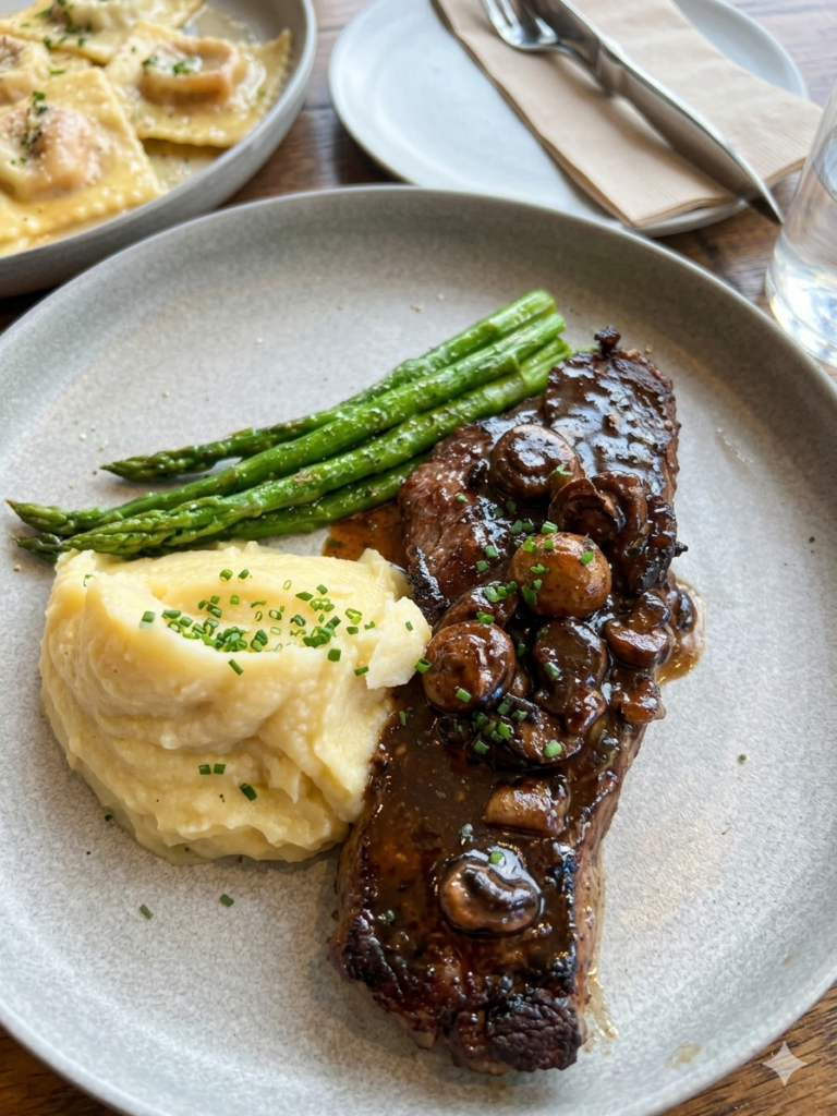 캑터스 클럽 카페의 MUSHROOM STRIPLOIN STAKE