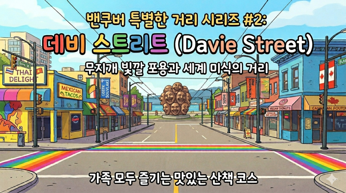 무지개 빛깔 가득한 포용과 미식의 거리, 데비 스트리트 (Davie Street)