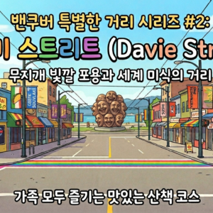 무지개 빛깔 가득한 포용과 미식의 거리, 데비 스트리트 (Davie Street)