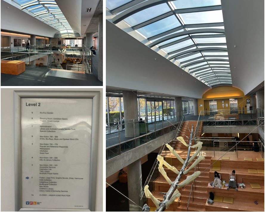 밴쿠버 도서관 루프탑 가든 가는 길