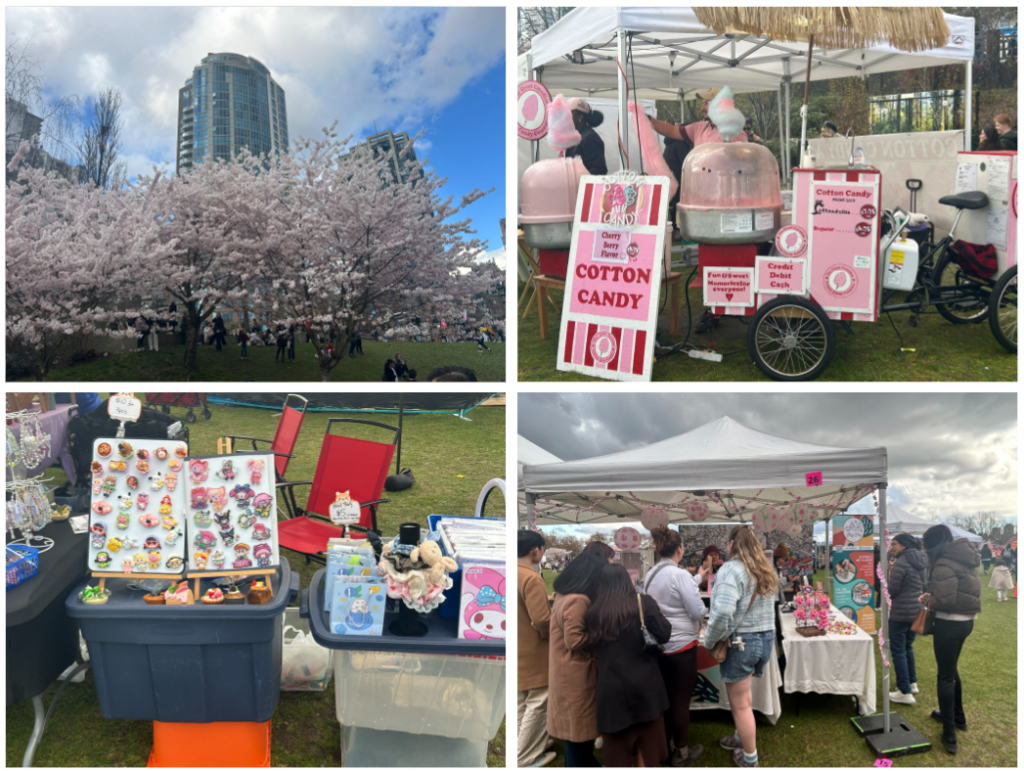 밴쿠버 벚꽃 축제 현장 모습