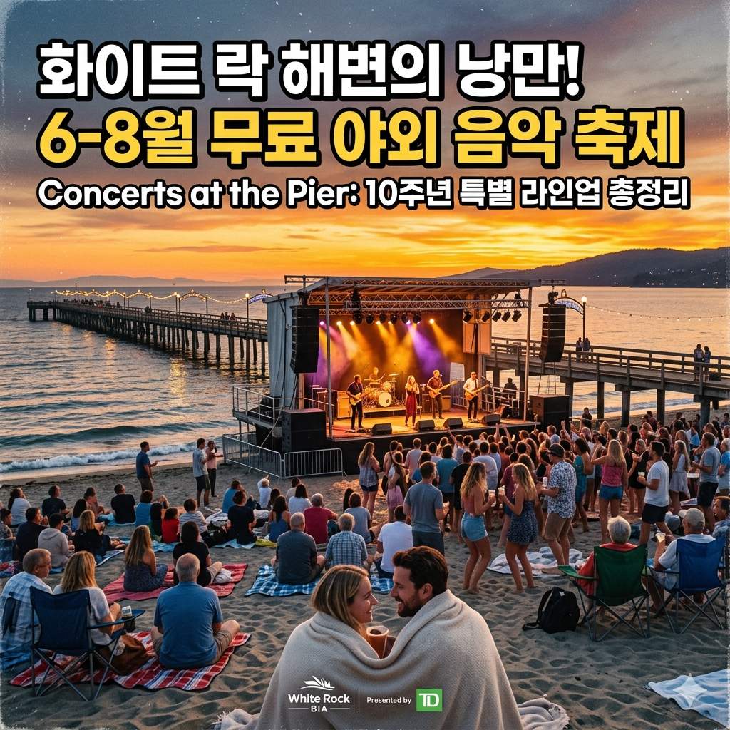 여름 밤의 낭만, 화이트 락 해변에서 펼쳐지는 무료 야외 음악 축제