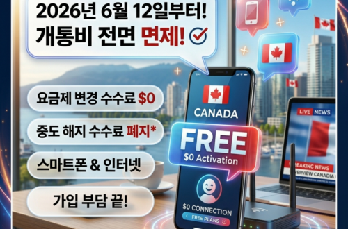 캐나다 휴대폰, 인터넷 개통비 금지