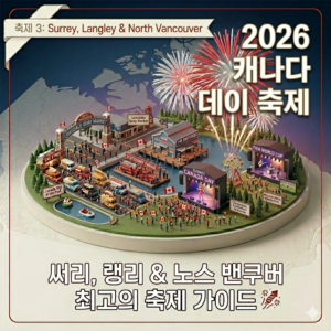2026년 캐나다 데이 100% 즐기기! 3탄: 써리, 랭리 & 노스 밴쿠버 역대급 축제