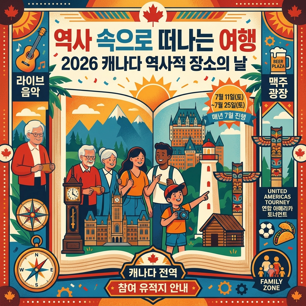 역사 속으로 떠나는 여행, 2026 캐나다 역사적 장소의 날(Canada Historic Places Days)