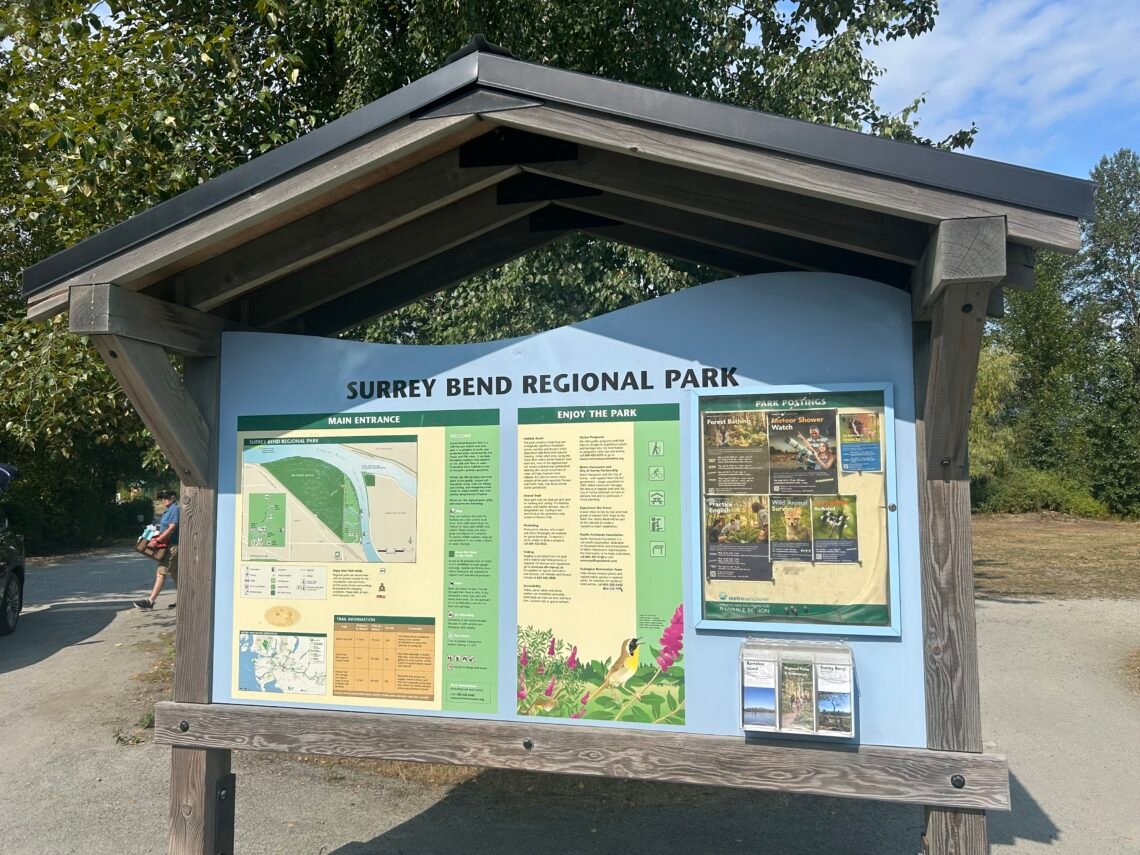 대규모 BBQ 모임을 하기 좋은 공원 Surrey Bend Regional Park
