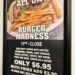 가성비 메뉴! Arms Pub의 화요일 스페셜(Daily Special) , $6.95 햄버거