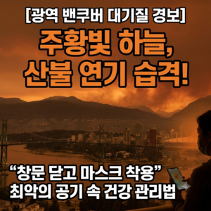광역 밴쿠버 대기질 경보, 주황빛 하늘과 산불 연기