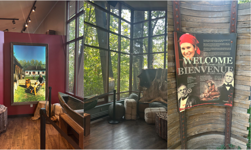 Fort Langley National Historic Site 로비와 환영 포스터