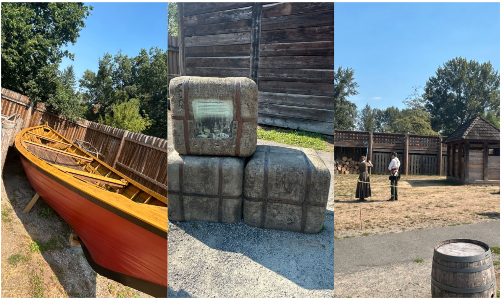 Fort Langley National Historic Site위 외부 전시물과 공연