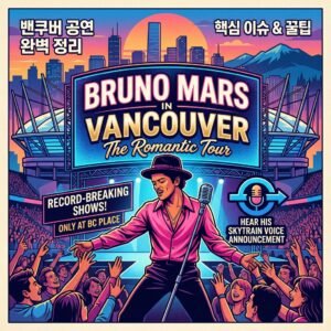 브루노 마스(Bruno Mars) 밴쿠버 콘서트 개최! 주요 관전 포인트와 현지 이슈