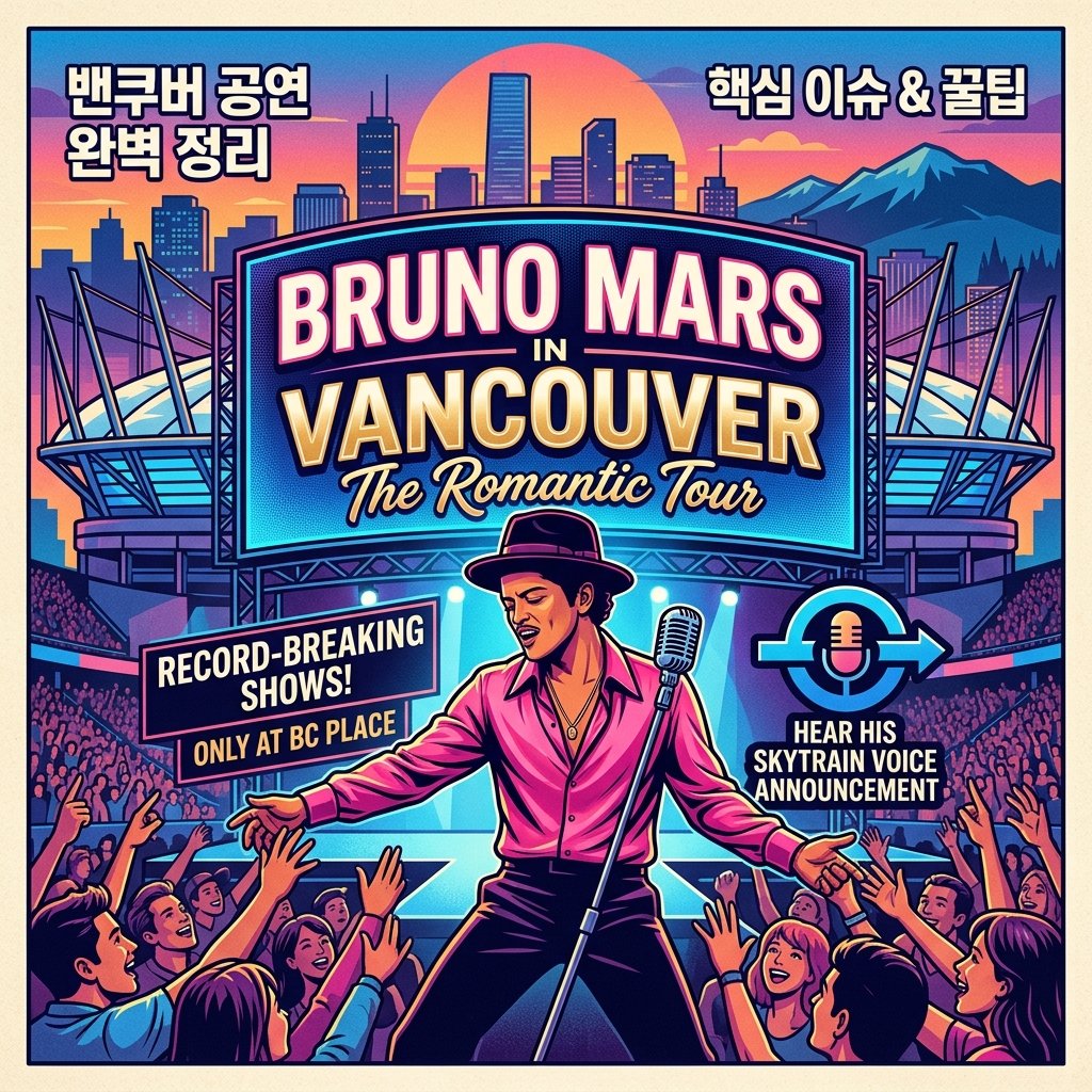 브루노 마스(Bruno Mars) 밴쿠버 콘서트 개최! 주요 관전 포인트와 현지 이슈