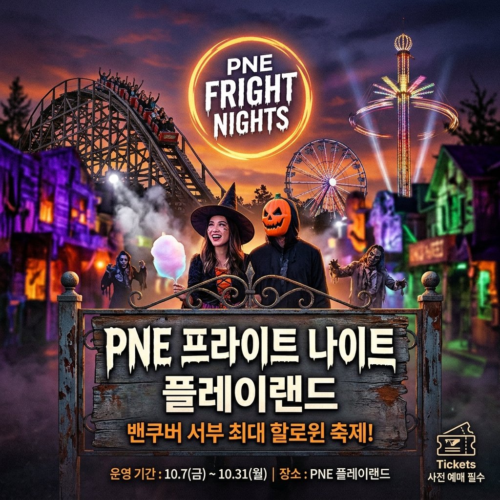 밴쿠버 할로윈, 오싹한 스릴의 끝판왕, PNE 프라이트 나이트(Fright Nights)