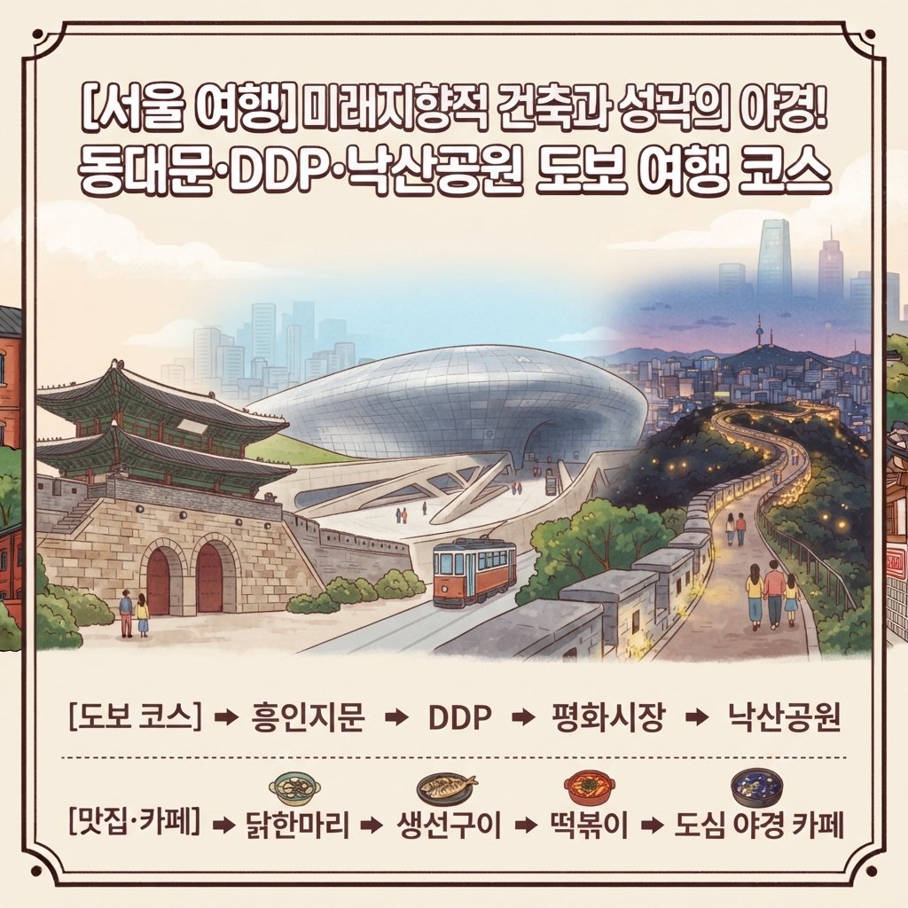 서울 여행 코스 4, 동대문·DDP·낙산공원 도보 여행 코스