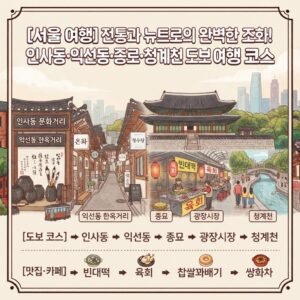 서울 여행 코스 3, 인사동·익선동·종로·청계천 도보 여행 코스