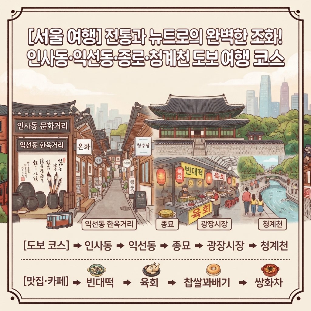 서울 여행 코스 3, 인사동·익선동·종로·청계천 도보 여행 코스